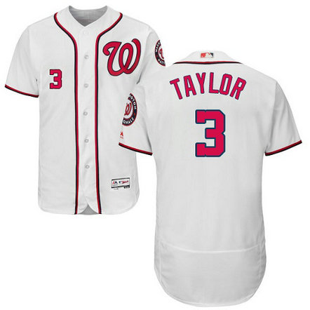 Nationals 3 Michael Taylor White Flexbase Jersey