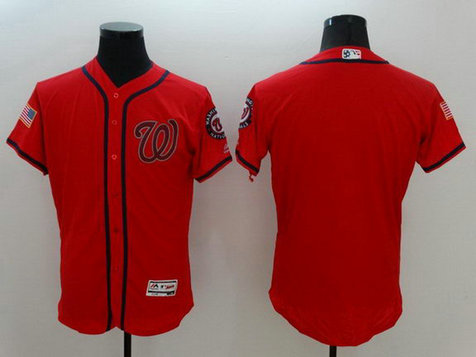 Nationals Red Fashion Stars & Stripes Flexbase Jersey