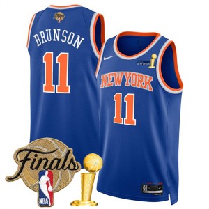 New Yok Knicks 11 Jalen Brunson Blue 2026 Finals & Champions Patches Jersey New Yok Knicks 11 Jalen Brunson Blue 2026 Finals & Champions Patches Jersey