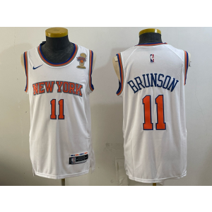 New York Knicks 11 Brunson White 2026 Champions Men Jersey