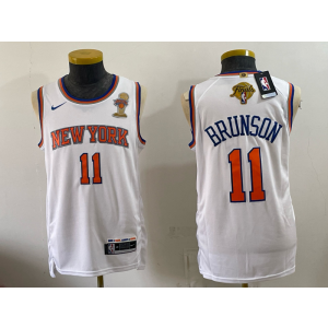 New York Knicks 11 Brunson White Finals & Champions Men Jersey New York Knicks 11 Brunson White Finals & Champions Men Jersey