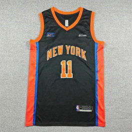 New York Knicks 11 Jalen Brunson Black Men Jersey