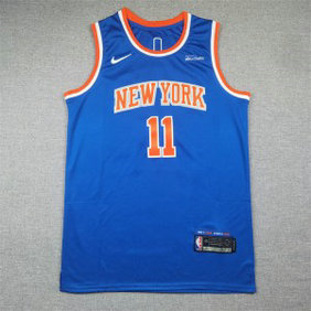 New York Knicks 11 Jalen Brunson Blue Men Jersey (2)