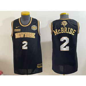 New York Knicks 2 Mcbride Black Gold Finals & Champions Men Jersey New York Knicks 2 Mcbride Black Gold Finals & Champions Men Jersey