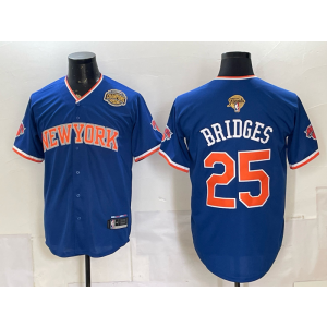 New York Knicks 25 Bridges Blue Finals & Champion Baseball Vapor Limited Men Jersey New York Knicks 25 Bridges Blue Finals & Champion Baseball Vapor Limited Men Jersey