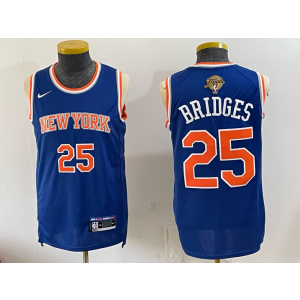 New York Knicks 25 Bridges Blue Finals Men Jersey New York Knicks 25 Bridges Blue Finals Men Jersey