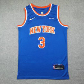 New York Knicks 3 Josh Hart Blue Men Jersey