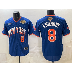New York Knicks 8 Anunoby Blue Finals & Champion Baseball Vapor Limited Men Jersey New York Knicks 8 Anunoby Blue Finals & Champion Baseball Vapor Limited Men Jersey