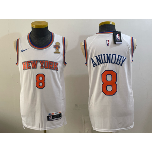 New York Knicks 8 Anunoby White 2026 Champions Men Jersey New York Knicks 8 Anunoby White 2026 Champions Men Jersey