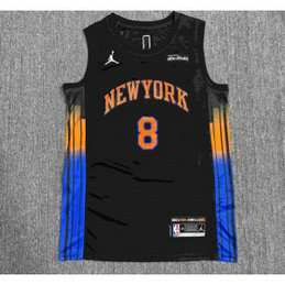 New York Knicks 8 OG Anunoby Black Men Jersey New York Knicks 8 OG Anunoby Black Men Jersey