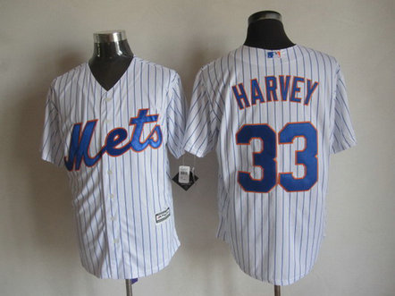 New York Mets #33 Matt Harvey Home White Pinstripe 2015 MLB Cool Base Jersey New York Mets #33 Matt Harvey Home White Pinstripe 2015 MLB Cool Base Jersey