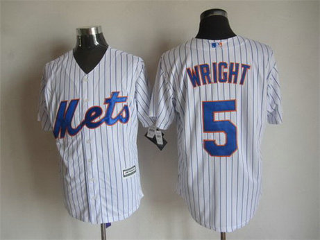 New York Mets #5 David Wright Home White Pinstripe 2015 MLB Cool Base Jersey New York Mets #5 David Wright Home White Pinstripe 2015 MLB Cool Base Jersey