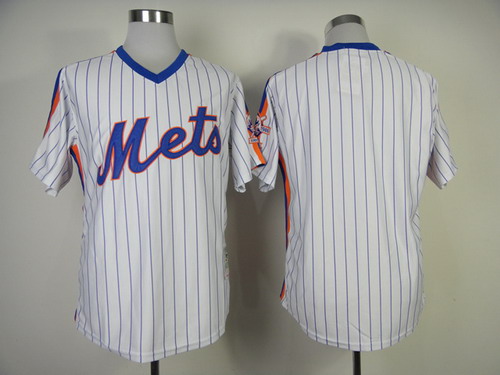 New York Mets Blank 1986 White Throwback Jersey New York Mets Blank 1986 White Throwback Jersey