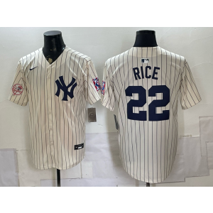 New York Yankees 22 Rice Cream Men Jersey New York Yankees 22 Rice Cream Men Jersey