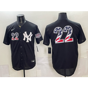 New York Yankees 22 Soto Black USA 250 Fourth of July Men Jersey