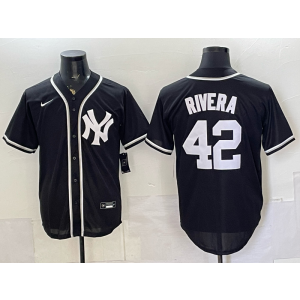 New York Yankees 42 Rivera 2026 Black Out Cool Base Men Jersey New York Yankees 42 Rivera 2026 Black Out Cool Base Men Jersey