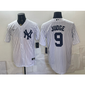 New York Yankees 9 Judge White Men Jersey