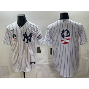 New York Yankees 9 Roger Maris White USA 250 Fourth of July Cool Base Men Jersey