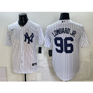 New York Yankees 96 George Lombard Jr. White Men Jersey