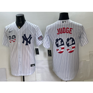 New York Yankees 99 Judge White USA 250 Fourth of July Men Jersey