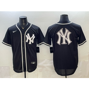 New York Yankees Blank Black Cool Base Men Jersey 1 New York Yankees Blank Black Cool Base Men Jersey 1