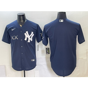 New York Yankees Blank Navy Men Jersey