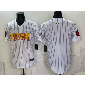 New York Yankees Blank Spider Man White Men Jersey