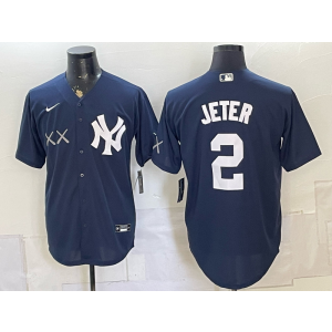 New York Yankees x KAWS 3 Jeter Navy Men Jersey