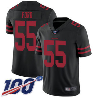 Nike 49ers #55 Dee Ford Black Alternate Men's Stitched NFL 100th Season Vapor Limited Jersey Nike 49ers #55 Dee Ford Black Alternate Men's Stitched NFL 100th Season Vapor Limited Jersey