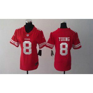 Nike 49ers #8 Steve Young Red Team Color Women's NFL Jersey Nike 49ers #8 Steve Young Red Team Color Women's NFL Jersey