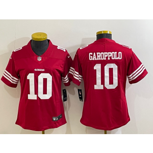 Nike 49ers 10 Jimmy Garoppolo 2022 New Vapor Limited Women Jersey Nike 49ers 10 Jimmy Garoppolo 2022 New Vapor Limited Women Jersey
