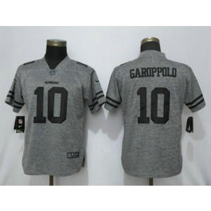 Nike 49ers 10 Jimmy Garoppolo Gray Gridiron Gray Vapor Untouchable Limited Women Jersey Nike 49ers 10 Jimmy Garoppolo Gray Gridiron Gray Vapor Untouchable Limited Women Jersey
