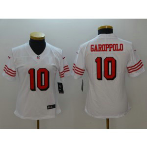 Nike 49ers 10 Jimmy Garoppolo White Color Rush Vapor Untouchable Limited Women Jersey Nike 49ers 10 Jimmy Garoppolo White Color Rush Vapor Untouchable Limited Women Jersey