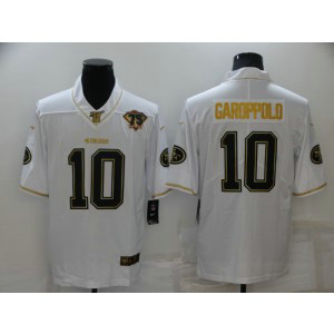 Nike 49ers 10 Jimmy Garoppolo White Gold 75th Anniversary Vapor Limited Men Jersey Nike 49ers 10 Jimmy Garoppolo White Gold 75th Anniversary Vapor Limited Men Jersey