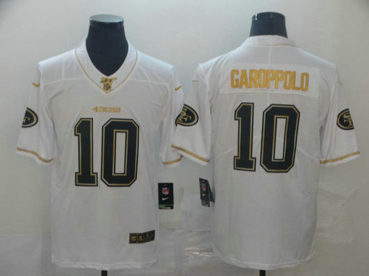 Nike 49ers 10 Jimmy Garoppolo White Gold Vapor Untouchable Limited Jersey Nike 49ers 10 Jimmy Garoppolo White Gold Vapor Untouchable Limited Jersey