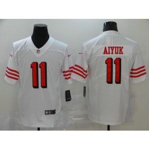 Nike 49ers 11 Brandon Aiyuk White Color Rush Limited Men Jersey Nike 49ers 11 Brandon Aiyuk White Color Rush Limited Men Jersey