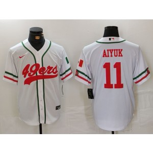 Nike 49ers 11 Brandon Aiyuk White Vapor Baseball Limited Men Jersey Nike 49ers 11 Brandon Aiyuk White Vapor Baseball Limited Men Jersey