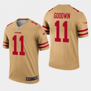 Nike 49ers 11 Marquise Goodwin Gold Inverted Legend Men Jersey Nike 49ers 11 Marquise Goodwin Gold Inverted Legend Men Jersey