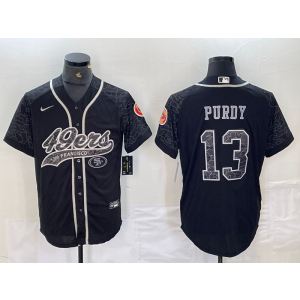 Nike 49ers 13 Brock Black Reflective Vapor Baseball Limited Men Jersey Nike 49ers 13 Brock Black Reflective Vapor Baseball Limited Men Jersey