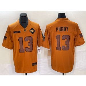 Nike 49ers 13 Brock Purdy 2023 Brown Salute To Service Limited Men Jersey Nike 49ers 13 Brock Purdy 2023 Brown Salute To Service Limited Men Jersey
