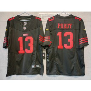 Nike 49ers 13 Brock Purdy Black 2023 F.U.S.E Vapor Limited Men Jersey Nike 49ers 13 Brock Purdy Black 2023 F.U.S.E Vapor Limited Men Jersey