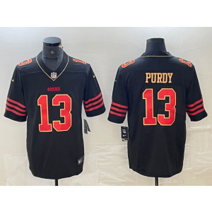 Nike 49ers 13 Brock Purdy Black Gold Vapor Limited Men Jersey Nike 49ers 13 Brock Purdy Black Gold Vapor Limited Men Jersey