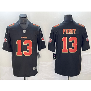 Nike 49ers 13 Brock Purdy Black Gold Vapor Limited Men Jersey Nike 49ers 13 Brock Purdy Black Gold Vapor Limited Men Jersey