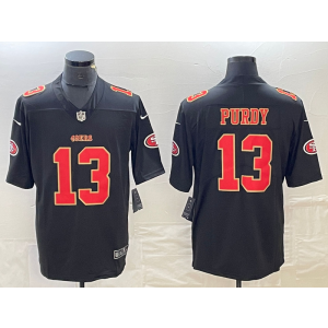 Nike 49ers 13 Brock Purdy Black Gold Vapor Limited Men Jersey Nike 49ers 13 Brock Purdy Black Gold Vapor Limited Men Jersey