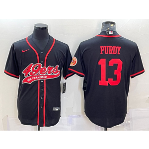 Nike 49ers 13 Brock Purdy Black Vapor Baseball Limited Men Jersey Nike 49ers 13 Brock Purdy Black Vapor Baseball Limited Men Jersey