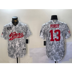 Nike 49ers 13 Brock Purdy Camo Vapor Baseball Limited Men Jersey Nike 49ers 13 Brock Purdy Camo Vapor Baseball Limited Men Jersey