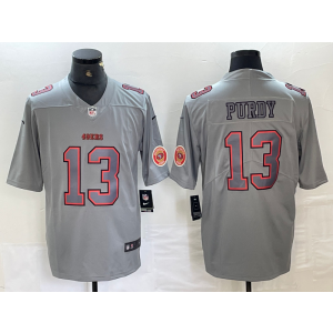 Nike 49ers 13 Brock Purdy Grey Vapor Limited Men Jersey