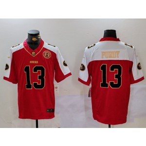 Nike 49ers 13 Brock Purdy Red Thanksgiving Day F.U.S.E. Vapor Limited Men Jersey Nike 49ers 13 Brock Purdy Red Thanksgiving Day F.U.S.E. Vapor Limited Men Jersey