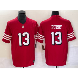 Nike 49ers 13 Brock Purdy Red Throwback 2023 F.U.S.E Vapor Limited Men Jersey Nike 49ers 13 Brock Purdy Red Throwback 2023 F.U.S.E Vapor Limited Men Jersey