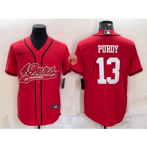 Nike 49ers 13 Brock Purdy Red Vapor Baseball Limited Men Jersey Nike 49ers 13 Brock Purdy Red Vapor Baseball Limited Men Jersey